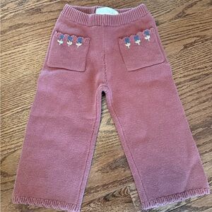 Zara Dusty Pink Knit 3T Pants